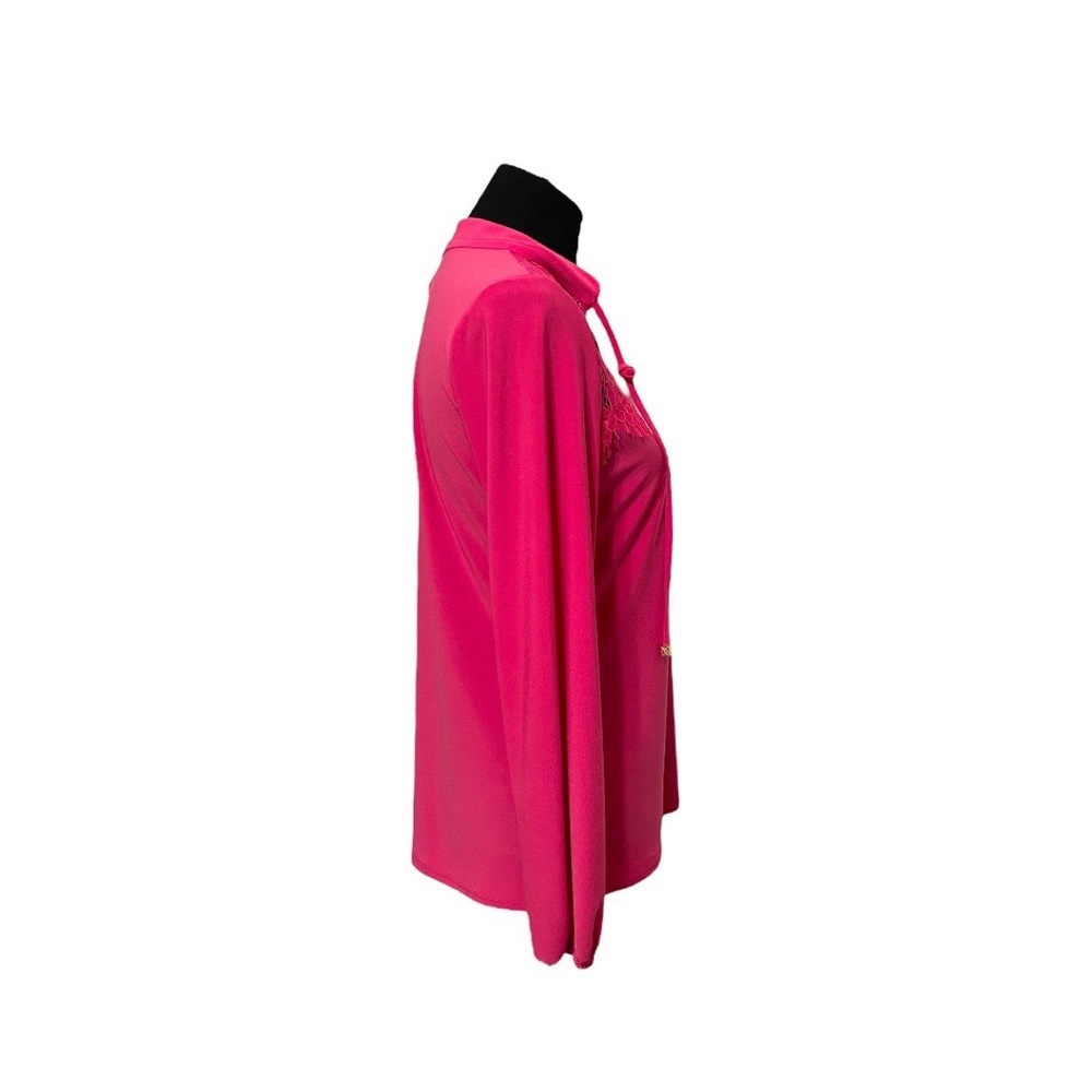 Anne Klein NEW Pink Peacock Blouse (M) - Picture 4 of 6